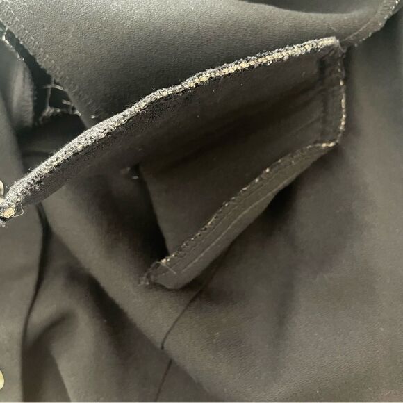 VINTAGE 80s Menu Blazer With Printed Figures Black - Picture 10 of 11